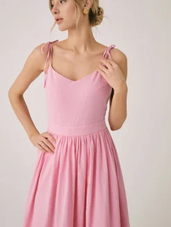 COMMENSE Cotton & Linen Backless Long Dress* Casual Dresses|Summer Dresses