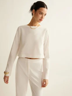 COMMENSE Cotton & Linen Bow Shirt* Blouses & Shirts|Tops