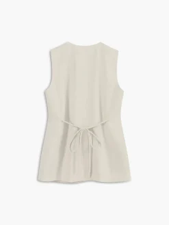COMMENSE Cotton & Linen Button-Front Vest* Outerwear|Vests