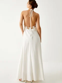 COMMENSE Cotton & Linen Cami Long Dress* White Dresses|Cocktail & Party Dresses