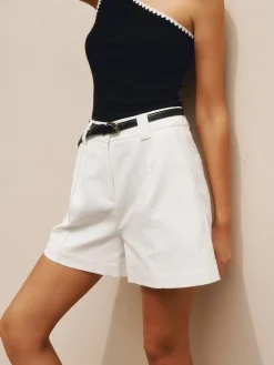 COMMENSE Cotton & Linen Casual Shorts Without Belt* Shorts|Matching Sets