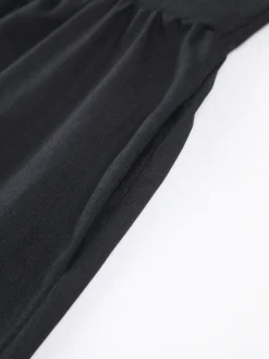 COMMENSE Cotton & Linen Knotted Cami Midi Dress* Black Dresses|Casual Dresses