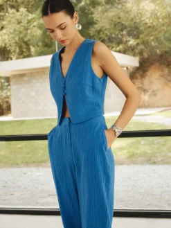 COMMENSE Cotton & Linen Leisure Waistcoat* Outerwear|Vests
