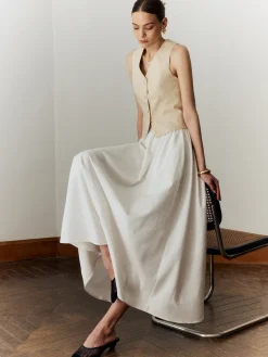 COMMENSE Cotton & Linen Maxi Skirt* Skirts|Bottoms