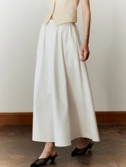 COMMENSE Cotton & Linen Maxi Skirt* Skirts|Bottoms