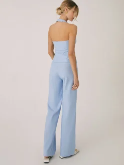 COMMENSE Cotton & Linen Vest With Straight Leg Pants Set* Pants Sets|Vests