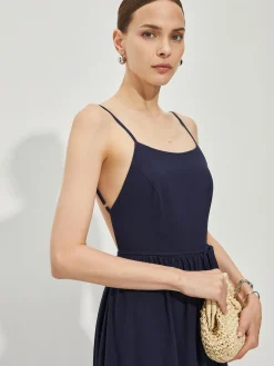 COMMENSE Cotton Backless Cami Dress* Casual Dresses|Vacation Dresses