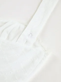 COMMENSE Cotton Backless Tie Up Halter Short Dress* White Dresses|Vacation Dresses