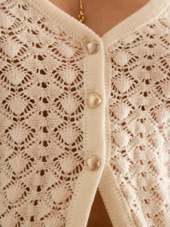 COMMENSE Cotton Blends Hollow Skirt Set* Skirt Sets|Long Sleeve Sets