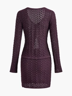 COMMENSE Cotton Blends Hollow Skirt Set* Skirt Sets|Long Sleeve Sets