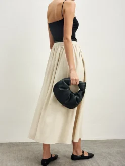 COMMENSE Cotton Blends Pleated Skirt Without Belt* Skirts|Bottoms