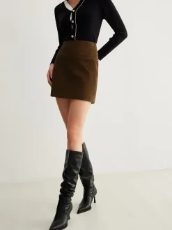 COMMENSE Cotton Corduroy A-Line Skirt* Skirts|Bottoms