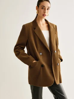 COMMENSE Cotton Corduroy Button Blazer* Outerwear|Blazers