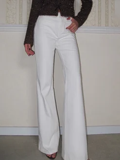 COMMENSE Cotton High-Waist Bootcut Pants* Bottoms