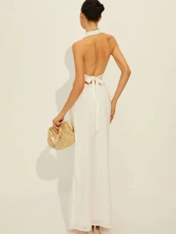COMMENSE Cotton Knotted Backless Skirt Set* Skirt Sets|Long Sleeve Sets