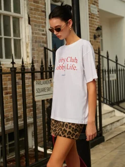 COMMENSE Cotton Letter Printed Short Sleeve T-Shirt* T-shirts|Tops
