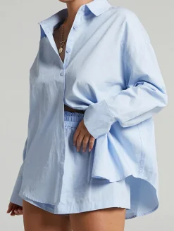 COMMENSE Cotton Melody Two Piece Shorts Set* Shorts Sets|Long Sleeve Sets