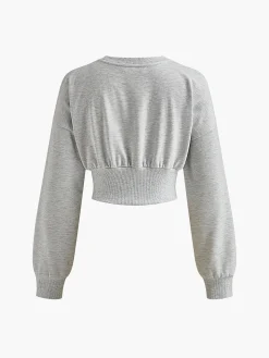 COMMENSE Cotton Pleated Corset Sweatshirt* Sweatshirts & Hoodies|Corset Tops