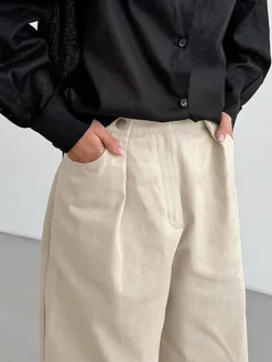 COMMENSE Cotton Versatile Wide-Leg Pants* Pants|Bottoms