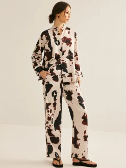 COMMENSE Cow Printed Loose Shirt* Blouses & Shirts|Matching Sets