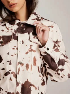 COMMENSE Cow Printed Tweed Short Jacket* Outerwear|Jackets