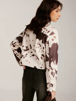 COMMENSE Cow Printed Tweed Short Jacket* Outerwear|Jackets