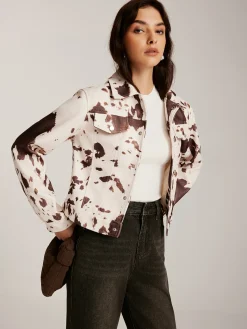COMMENSE Cow Printed Tweed Short Jacket* Outerwear|Jackets
