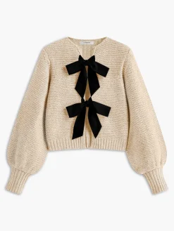COMMENSE Crew Neck Bow Knit Top* Sweater Tops|Sweaters & Cardigans