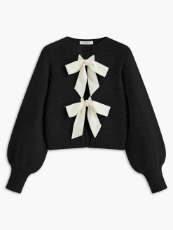 COMMENSE Crew Neck Bow Knit Top* Sweater Tops|Sweaters & Cardigans