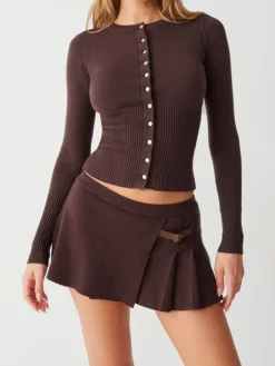 COMMENSE Crew Neck Breasted Cardigan* Cardigans|Sweaters & Cardigans
