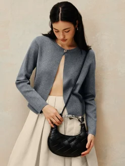 COMMENSE Crew Neck Button Knit Cardigan* Cardigans|Sweaters & Cardigans