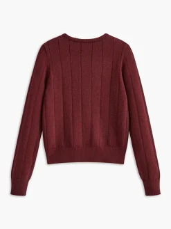 COMMENSE Crew Neck Button Soft Cardigan* Cardigans|Sweaters & Cardigans