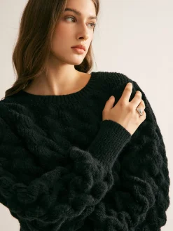 COMMENSE Crew Neck Cloud Sweater* Sweater Tops|Sweaters & Cardigans