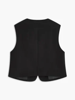 COMMENSE Crew Neck Irregular-Button Vest* Outerwear|Vests