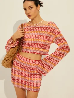 COMMENSE Crew Neck Long Sleeve Skirt Set* Skirt Sets|Long Sleeve Sets