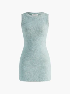 COMMENSE Crew Neck Slim Knit Tank Dress* Knitwear|Dresses