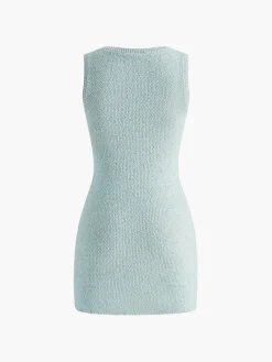 COMMENSE Crew Neck Slim Knit Tank Dress* Knitwear|Dresses