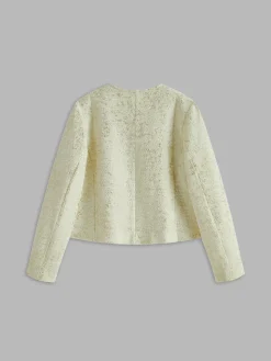 COMMENSE Crew Neck Tweed Breasted Jacket* Outerwear|Tops