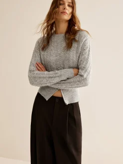 COMMENSE Crew Neck Zipper Design Sweater* Sweater Tops|Sweaters & Cardigans