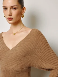 COMMENSE Criss Cross Cinched Waist Sweater* Knitwear|Tops