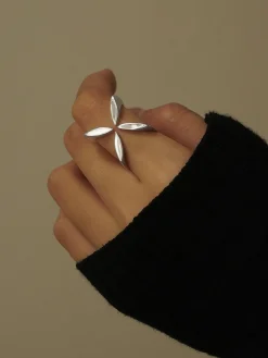 COMMENSE Criss Cross Four-Leaf Open Ring* Rings & Bracelets|Accessories