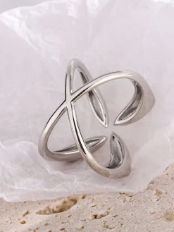 COMMENSE Criss Cross Four-Leaf Open Ring* Rings & Bracelets|Accessories