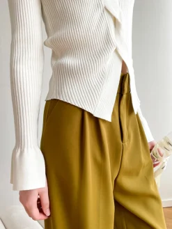COMMENSE Criss Cross Halter Sweater* Sweater Tops|Sweaters & Cardigans