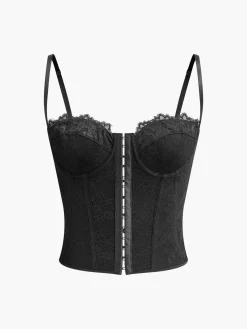 COMMENSE Criss Cross Lace Cami Top* Tank Tops & Camis
