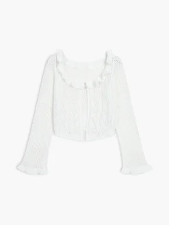 COMMENSE Crochet Eyelet Fly Away Cardigan* Cardigans|Sweaters & Cardigans