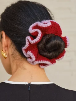 COMMENSE Crochet Ruffle Scrunchie* Hair Claws & Hats|Accessories