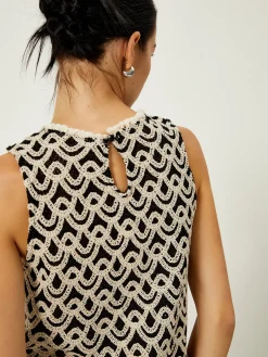 COMMENSE Crochet Wave Pattern Tassel Decor Tank Top* Tank Tops & Camis|Matching Sets