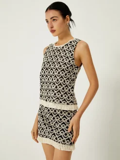COMMENSE Crochet Wave Pattern Tassel Decor Tank Top* Tank Tops & Camis|Matching Sets