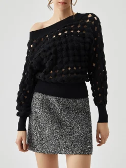 COMMENSE Crocheted Circle Hollow Off Shoulder Blouse* Blouses & Shirts|Tops