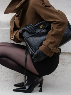 COMMENSE Crocodile Embossed Large Handbag* Bags|Accessories